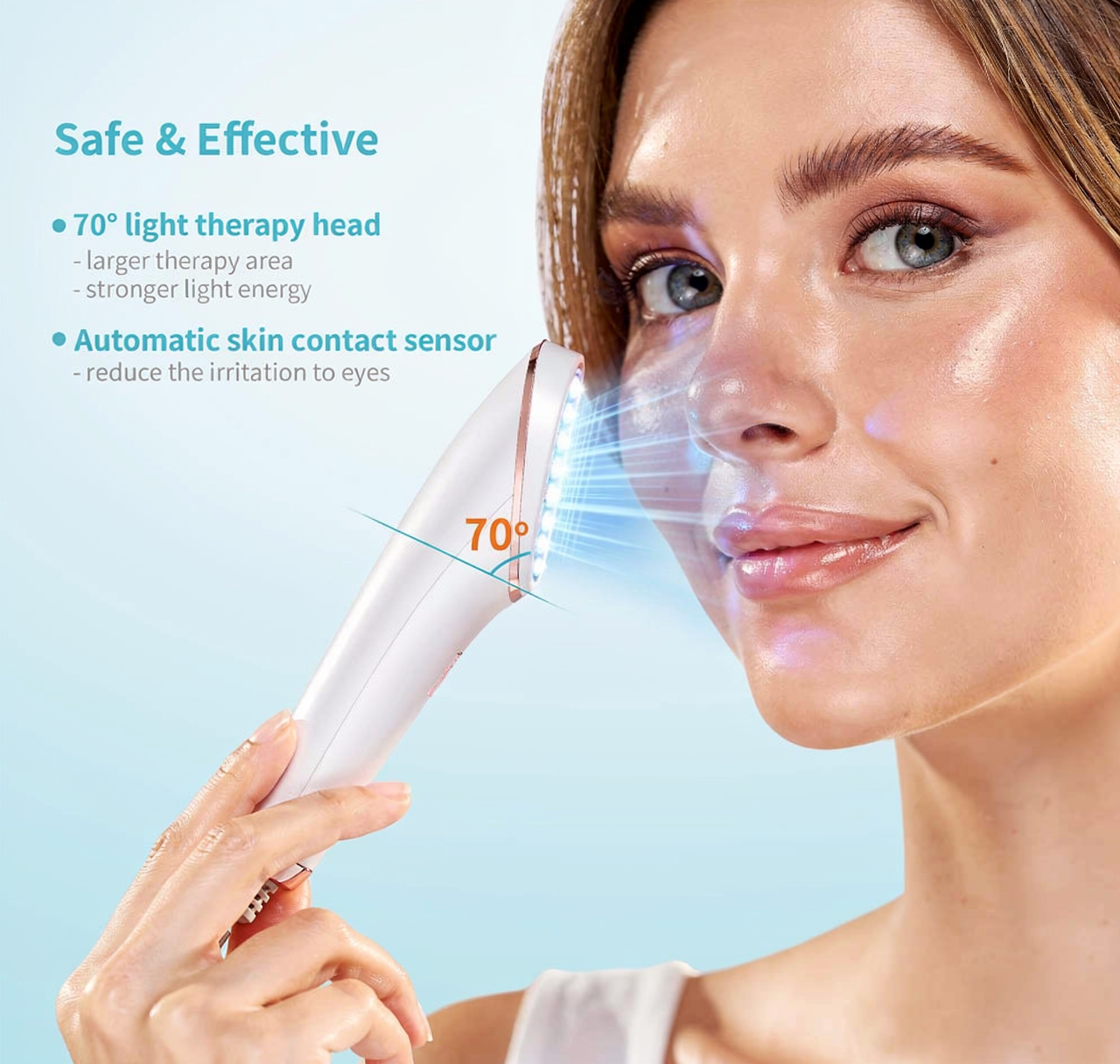 Red Light Therapy Wand - Face Treatment for Skin Renewal & Blemish Removal, Anti-Aging